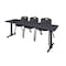 Cain Rectangle Tables > Training Tables > Cain Training Table & Chair Sets, 84 W, 24 L, 29 H, Grey MTRCT8424GY47BK - alternate 1